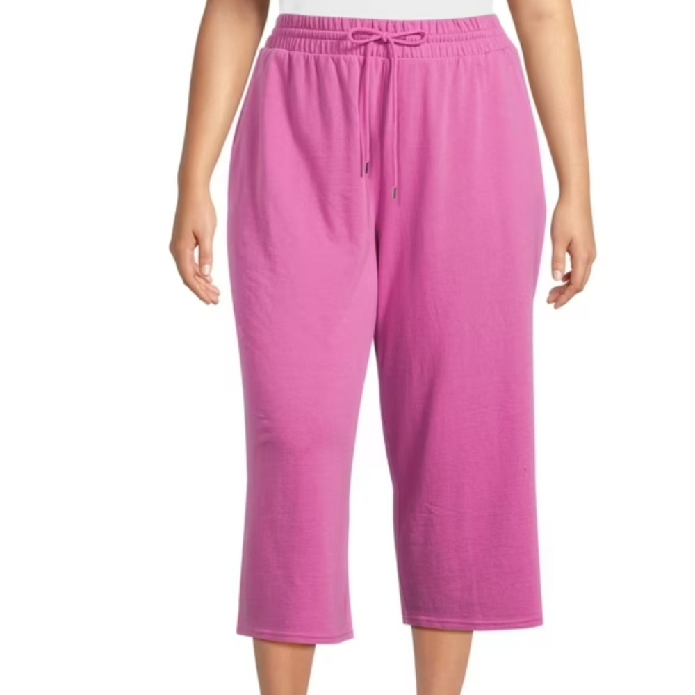 NWT Terra & Sky Women's Plus Size 1X Pull On French Terry Cloth